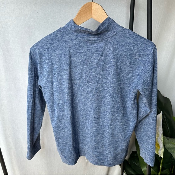 Gap Fit Brushed Jersey Soft Heathered Mockneck Longsleeve/ Size Girls Medium - Picture 4 of 4